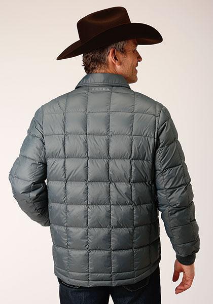 ROPER MEN'S CRUSHABLE PARACHUTE JACKET 1744 SLVR SAGE NYLON DOWN PROOF COATED