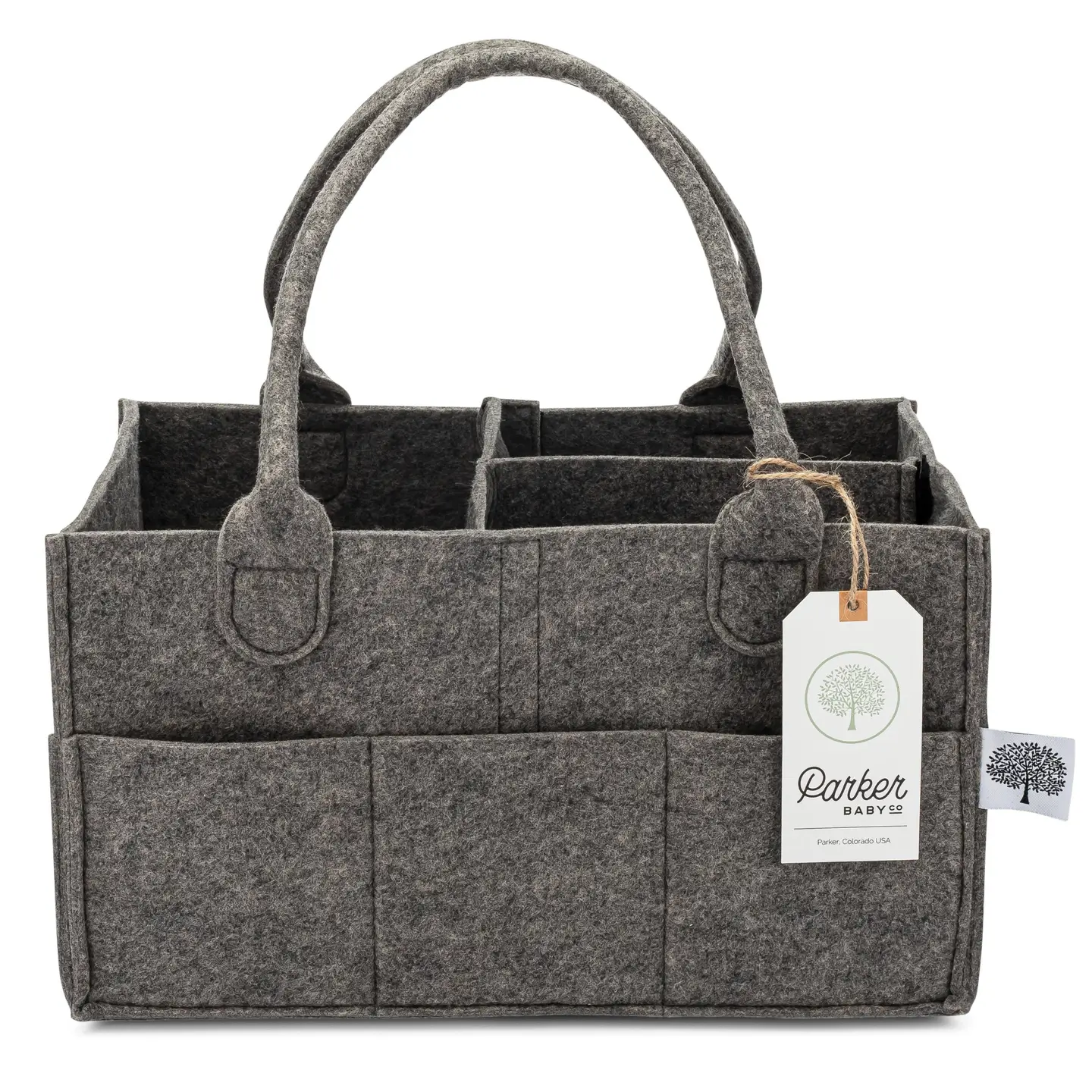 Diaper Caddy in Peppercorn