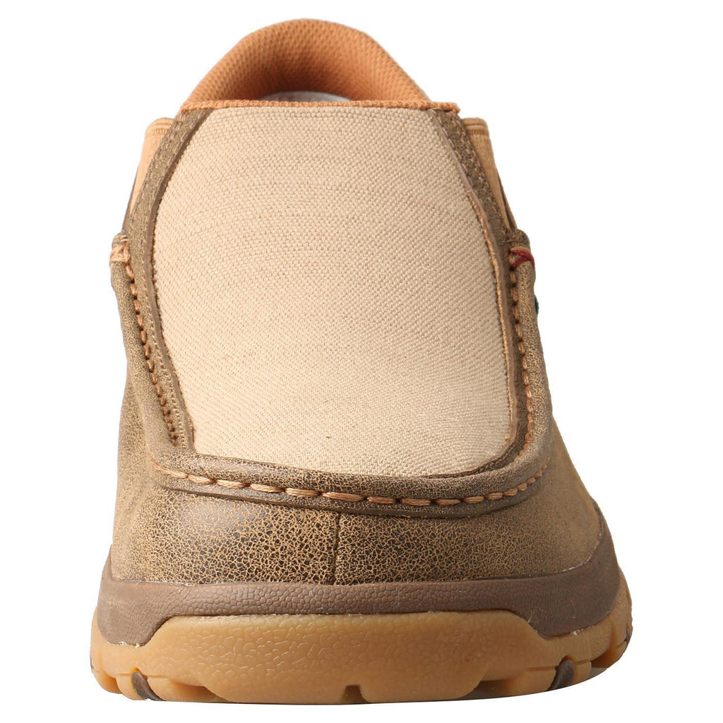 MENS SLIP ON DRIVING MOC - BOMBER/KHAKI MXC0004