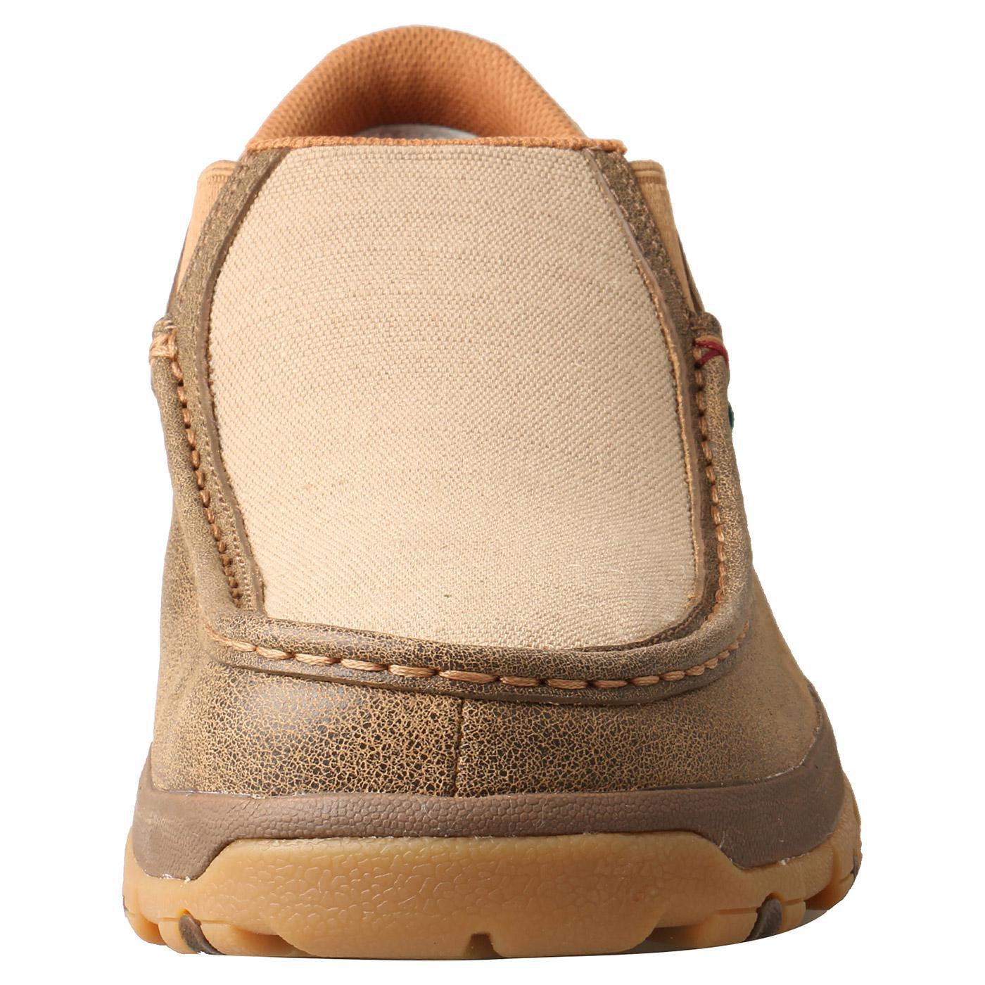 MENS SLIP ON DRIVING MOC - BOMBER/KHAKI MXC0004