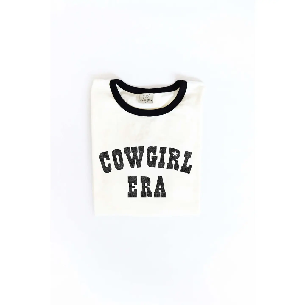 Cowgirl Era Ringer Graphic T-Shirt - Natural/Black