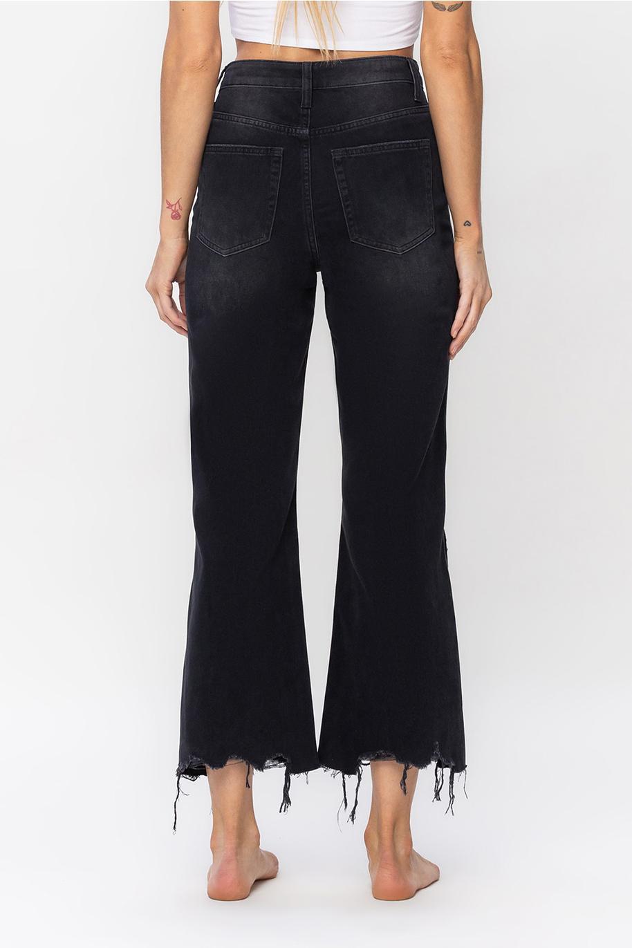 90'S VINTAGE CROP FLARE - BLACK