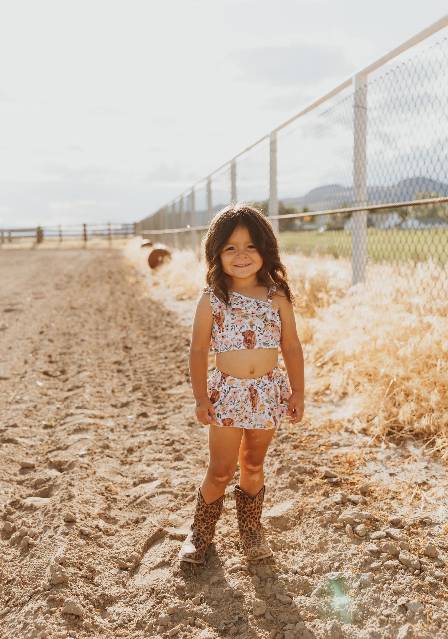 COW PRINT SWIMSUIT BABY/GIRLS SWIMSUIT