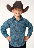 BOYS L/S SHIRT   AMARILLO SNAP ALLOVER PRINT  1224 MEDALLION PAISLEY