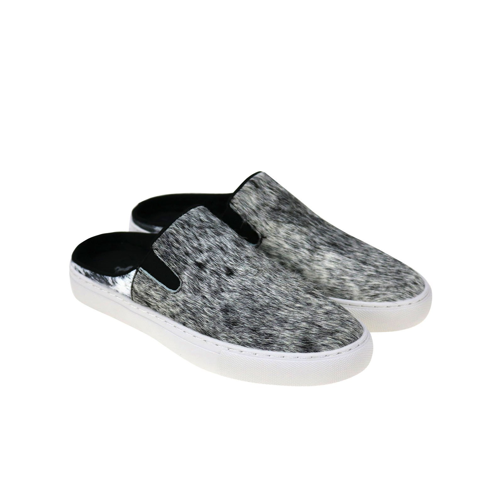 Montana West Genuine Hair Calf Collection Sneaker Slides