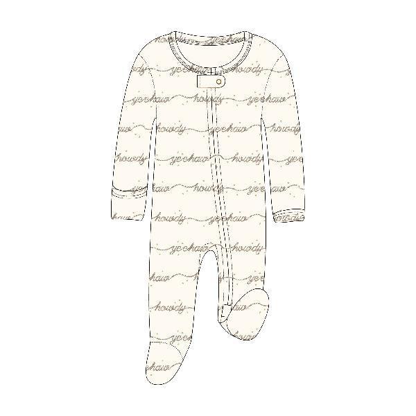 2-WAY ZIPPER FOOTIE - HOWDY