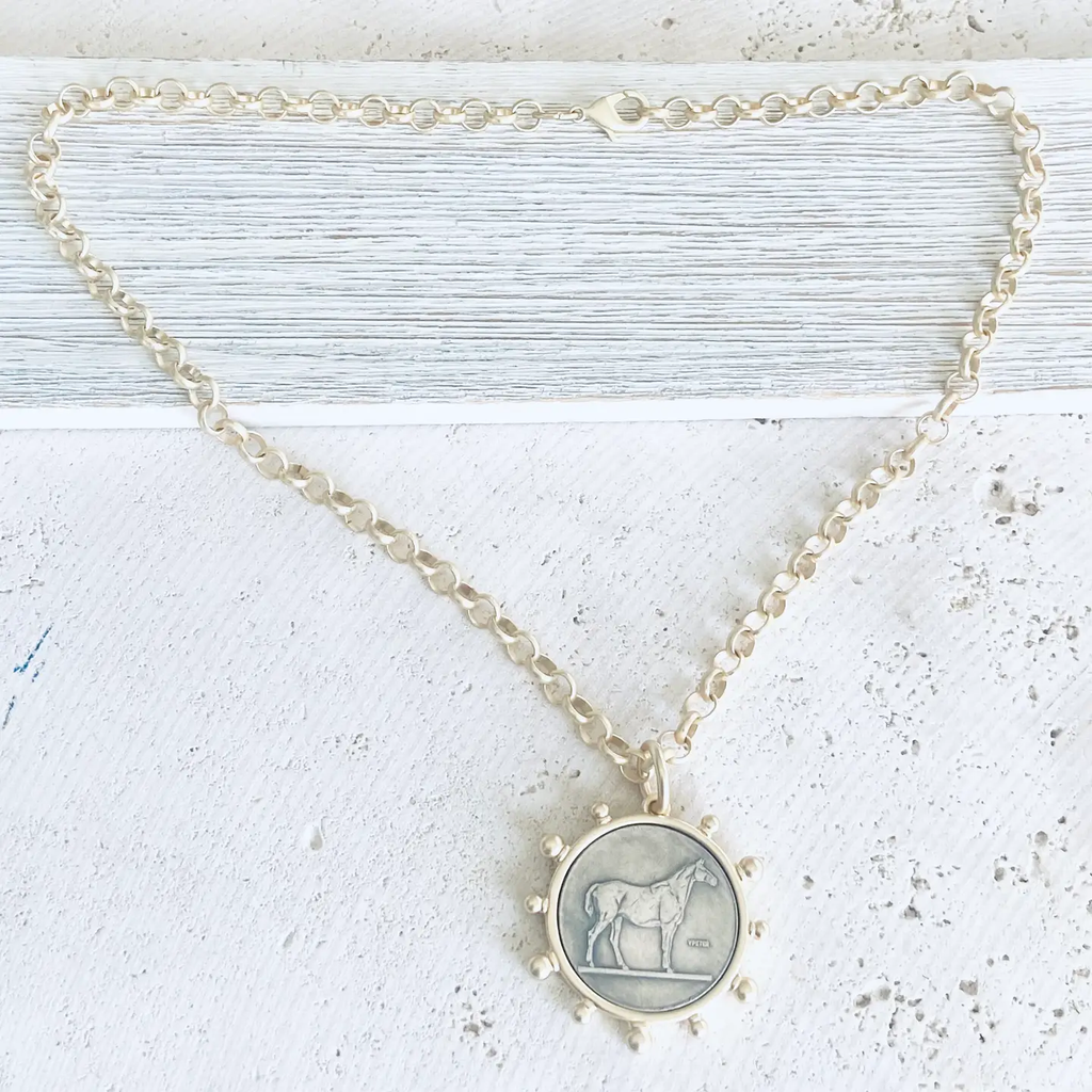 Matte Gold Horse Coin Jewelry