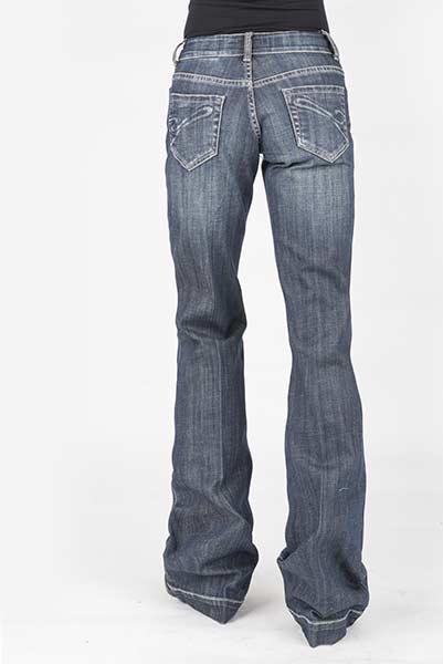 WOMENS JEAN 214 FIT TROUSER STYLE EMBROIDERED "S" DECO BACK PKT OWS 11-054-0214-0804 BU