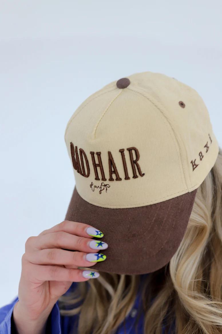 BAD HAIR DAY TRUCKER HAT - BROWN