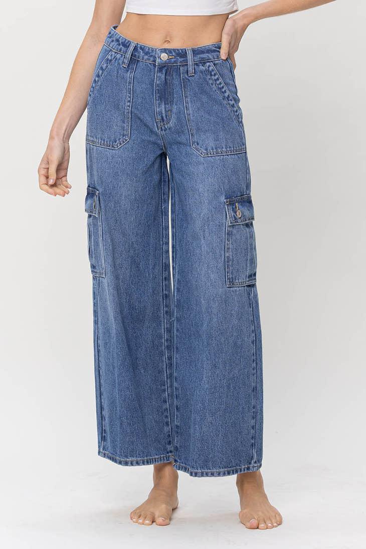HIGH RISE UTILITY WIDE CARGO PANT - OLIVIA REFRESHED