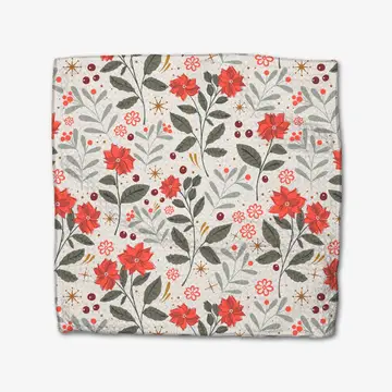 Holiday Floral Dishcloth Set