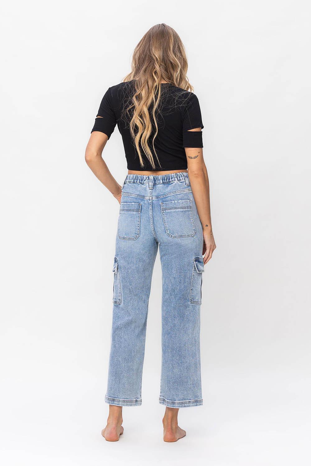 HIGH RISE DAD CARGO PANT - CREATIVE