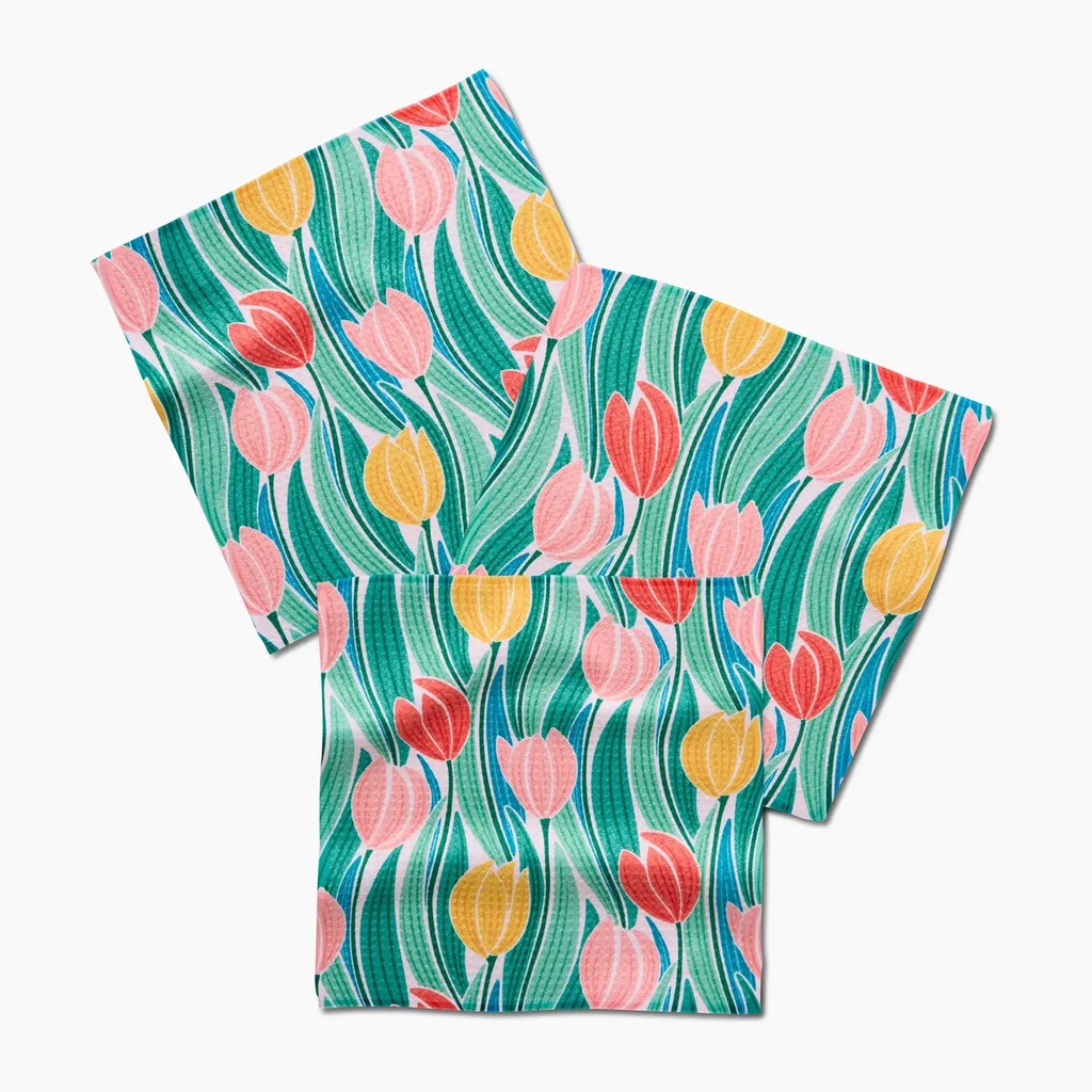 Tranquil Tulips Dishcloth Set