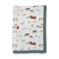 Cotton Muslin Baby Quilt - Farmyard