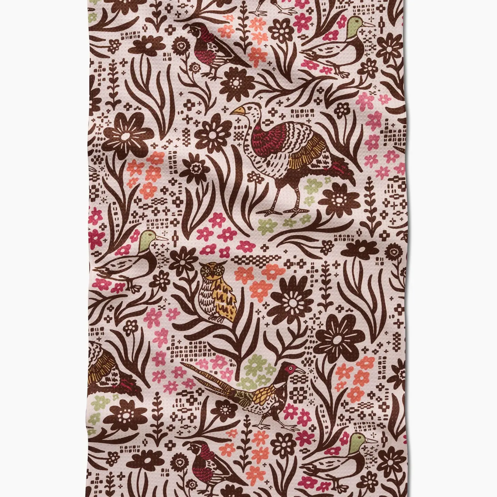 Fall Fowl Tea Towel