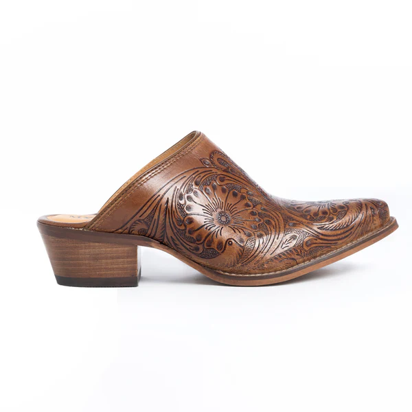VALERIA HAND-TOOLED MULES S-10613