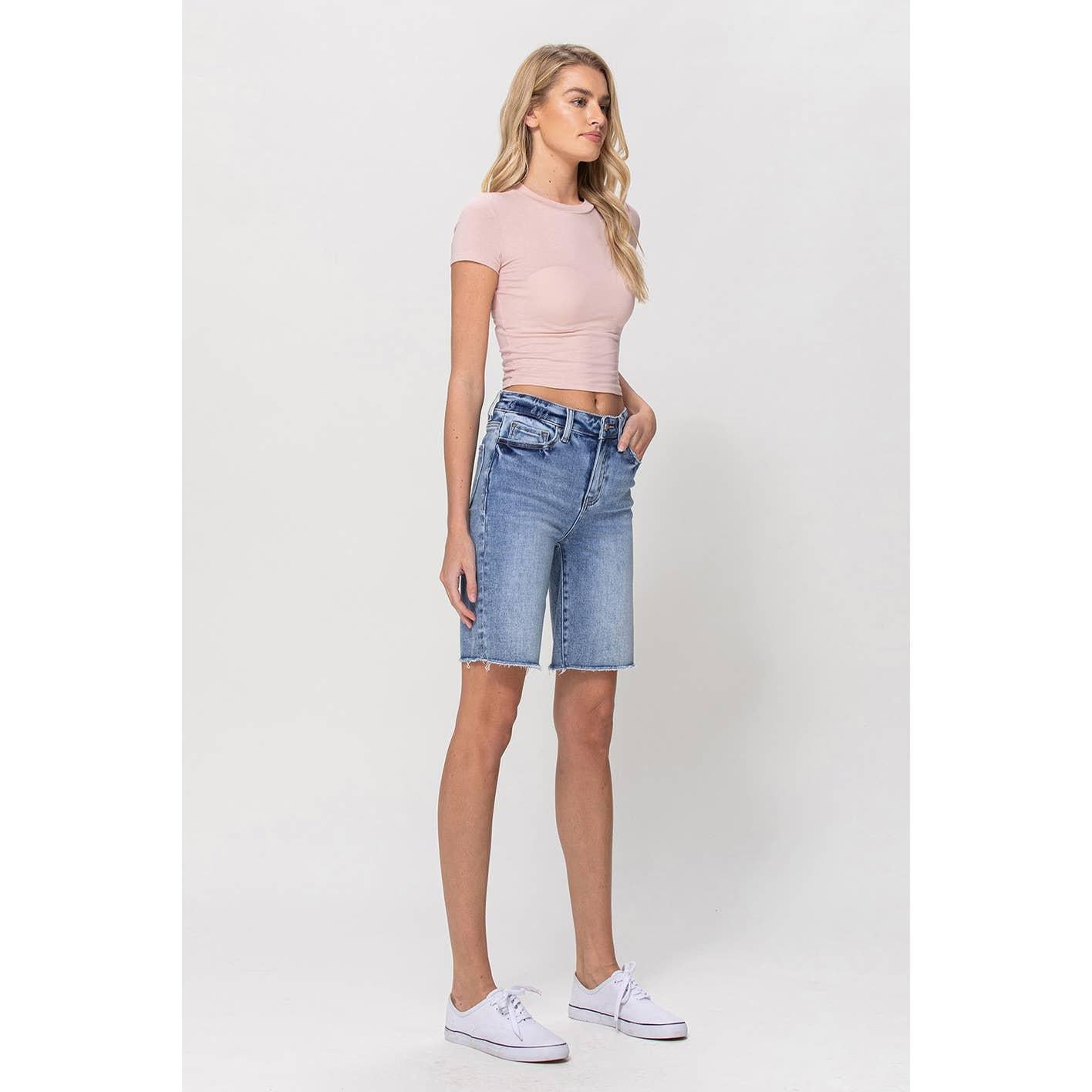 HIGH RISE BERMUDA SHORTS | VALERIE