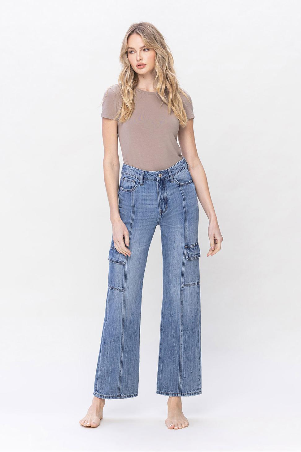 HIGH RISE DAD CARGO PANT - CHARM