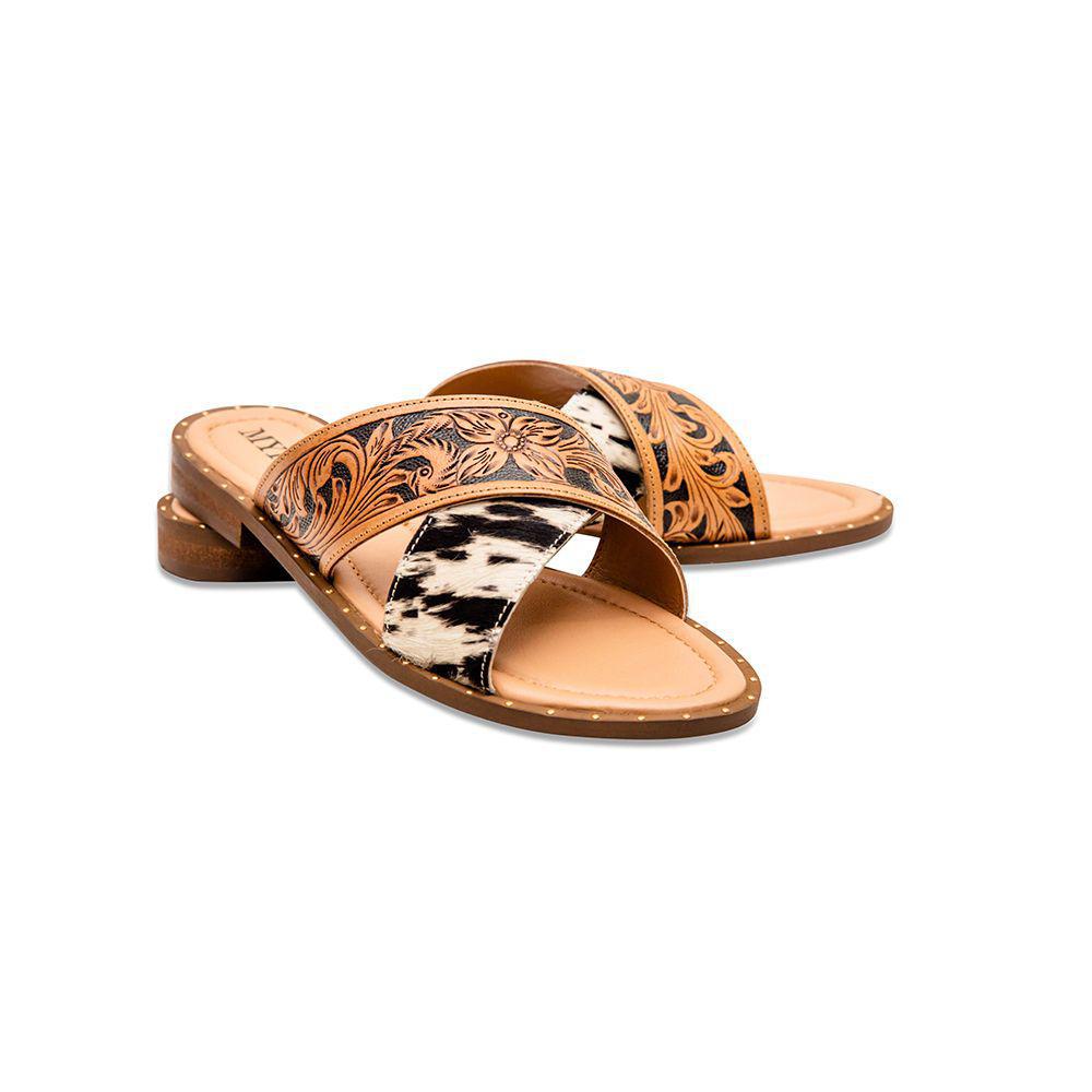 Chappy Western Hand-Tooled Sandals - S-6914