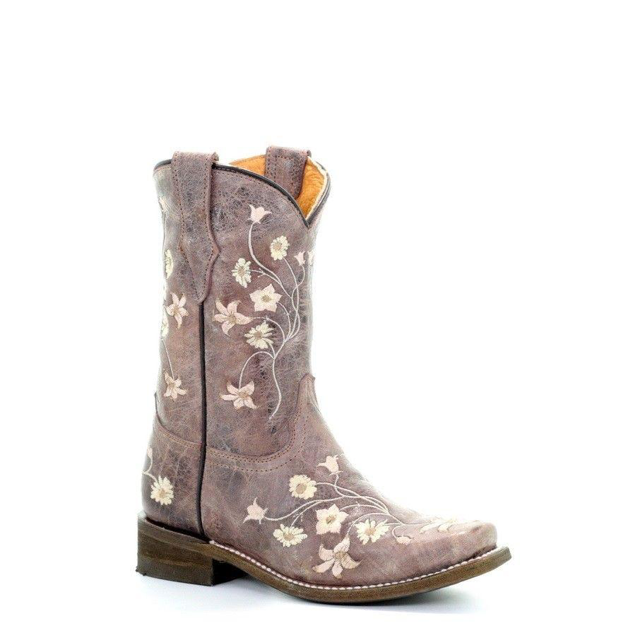 KD BROWN EMBRODERY SQ. TOE E1267