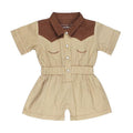 ORGANIC WESTERN ROMPER - OATMEAL