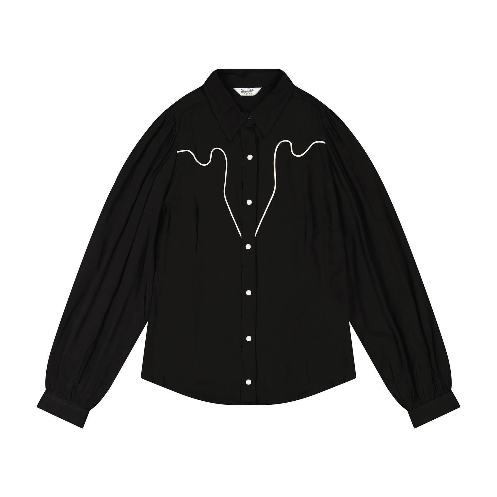 Wrangler Retro® Punchy Western Blouse - Black