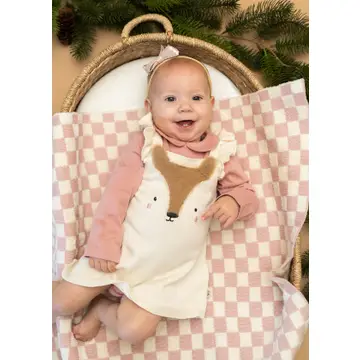 Checkered - Terry Knit Sweater Knit Baby Blankets (Organic)