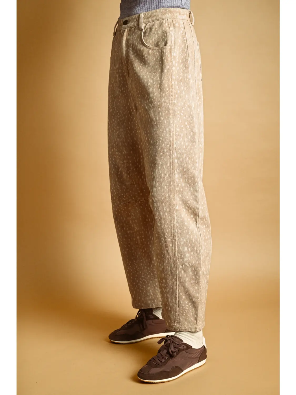 Bambi Print Barrel Pants