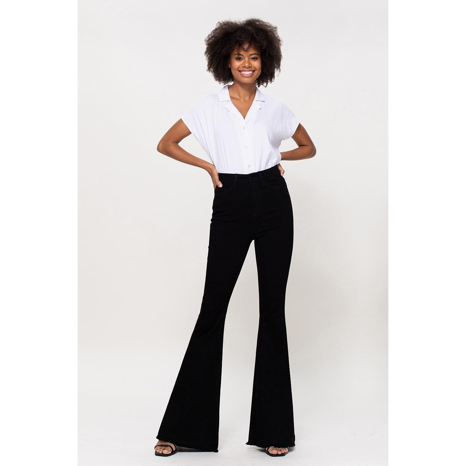 SUPER HIGH RISE SUPER FLARE - JET BLACK