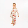 Country Christmas Kid Long Sleeve Bamboo Button Up Set