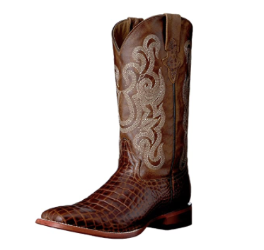 Men's Print Belly Caiman Brown S-Toe