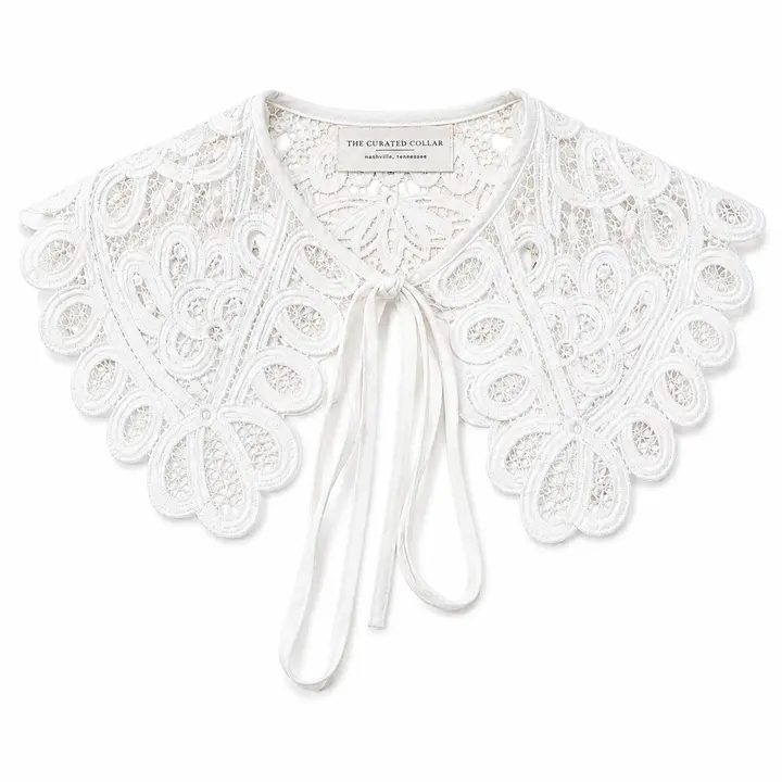 Lizzy Crochet Tie-Front Statement Collar