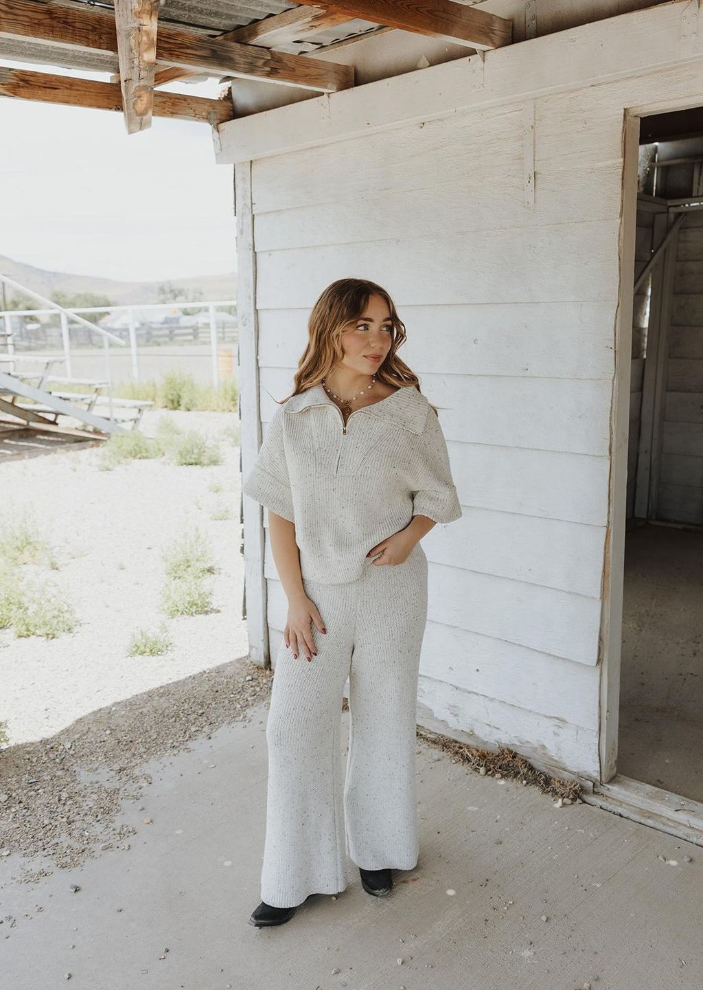 Salt and Pepper Knitted Pants