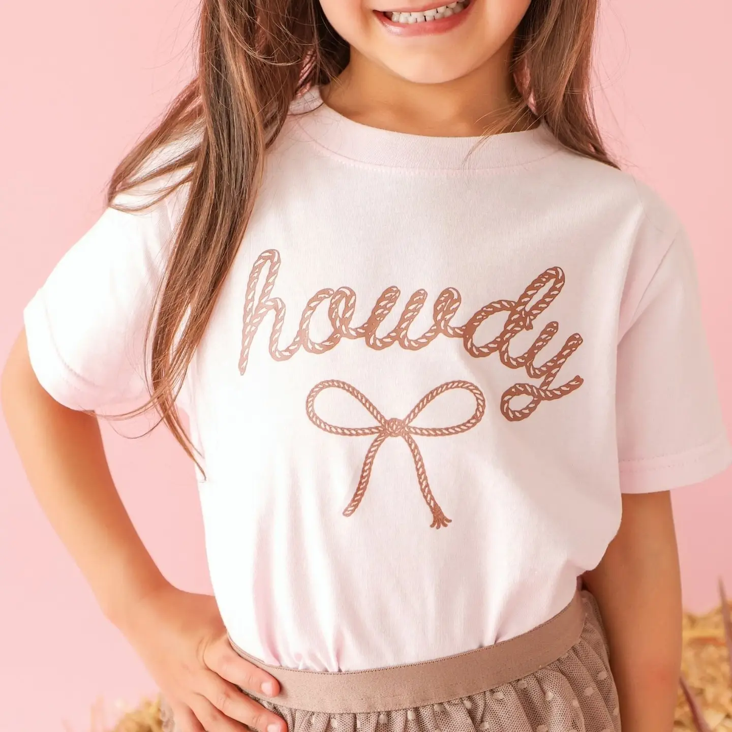 Howdy Darling Western Short Sleeve T-Shirt - Kids Clothing