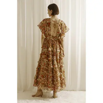Ditsy Floral Print Midi Dress