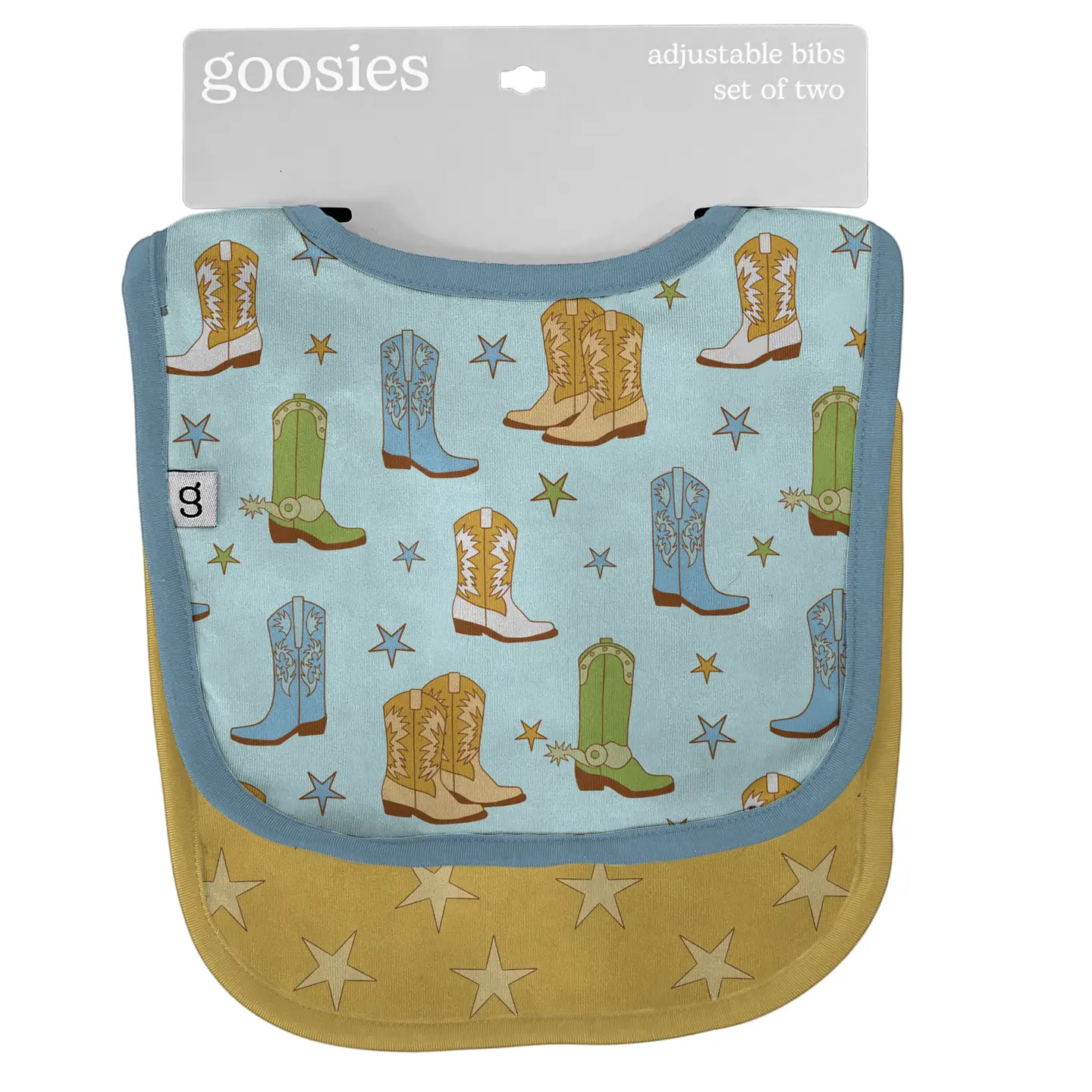 Cowboy Boots & Stars Bib Set