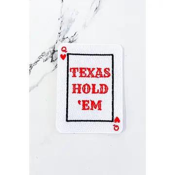 Texas Hold Em Queen Embroidered Patch