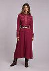 WOMENS L/S SHIRT   STETSON BASIC SOLIDS 3155 SOLID RAYON TWILL - WINE,