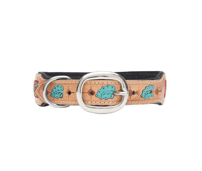 Poppy of the Plains Hand-tooled Dog Collar