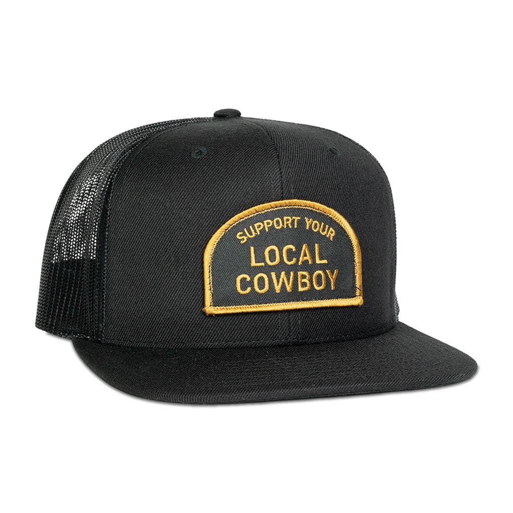 COWBOY COOL SUPPORT YOUR LOCAL COWBOY - BLACK