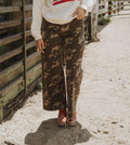 Camouflage Print Stretch Pants