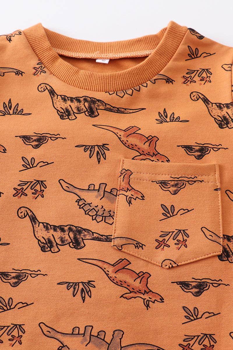 DINOSAUR PRINT SET - ORANGE