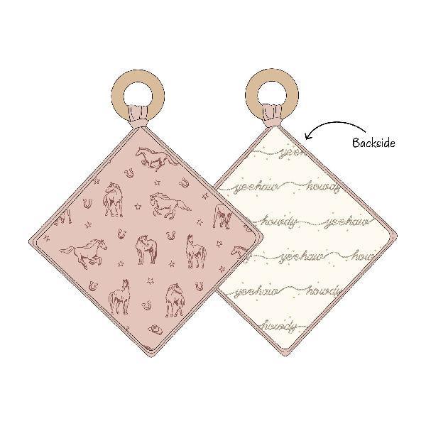 LOVEY WITH REMOVABLE TEETHING RING - RODEO ROSE