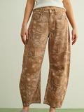 Paisley Print Washed Pants