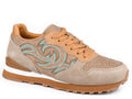 GIDDYUP WOMENS FOOTWEAR JOGGER BEIGE COW SUEDE AND WESTERN STITCH  09-021-1797-3710
