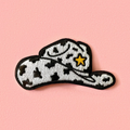 Cow Print Cowboy Hat Patch