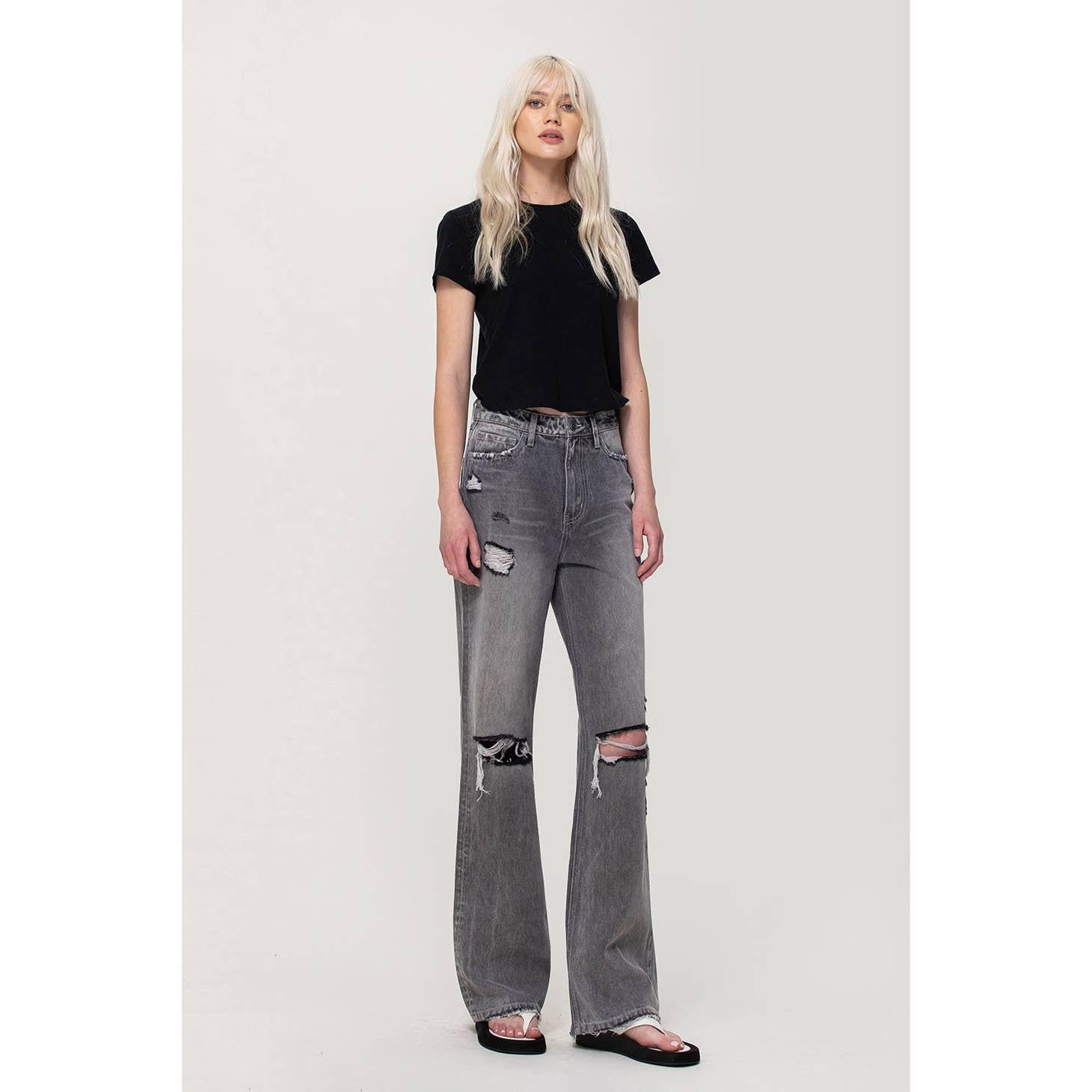 90'S VINTAGE FLARE JEANS | GRANITE