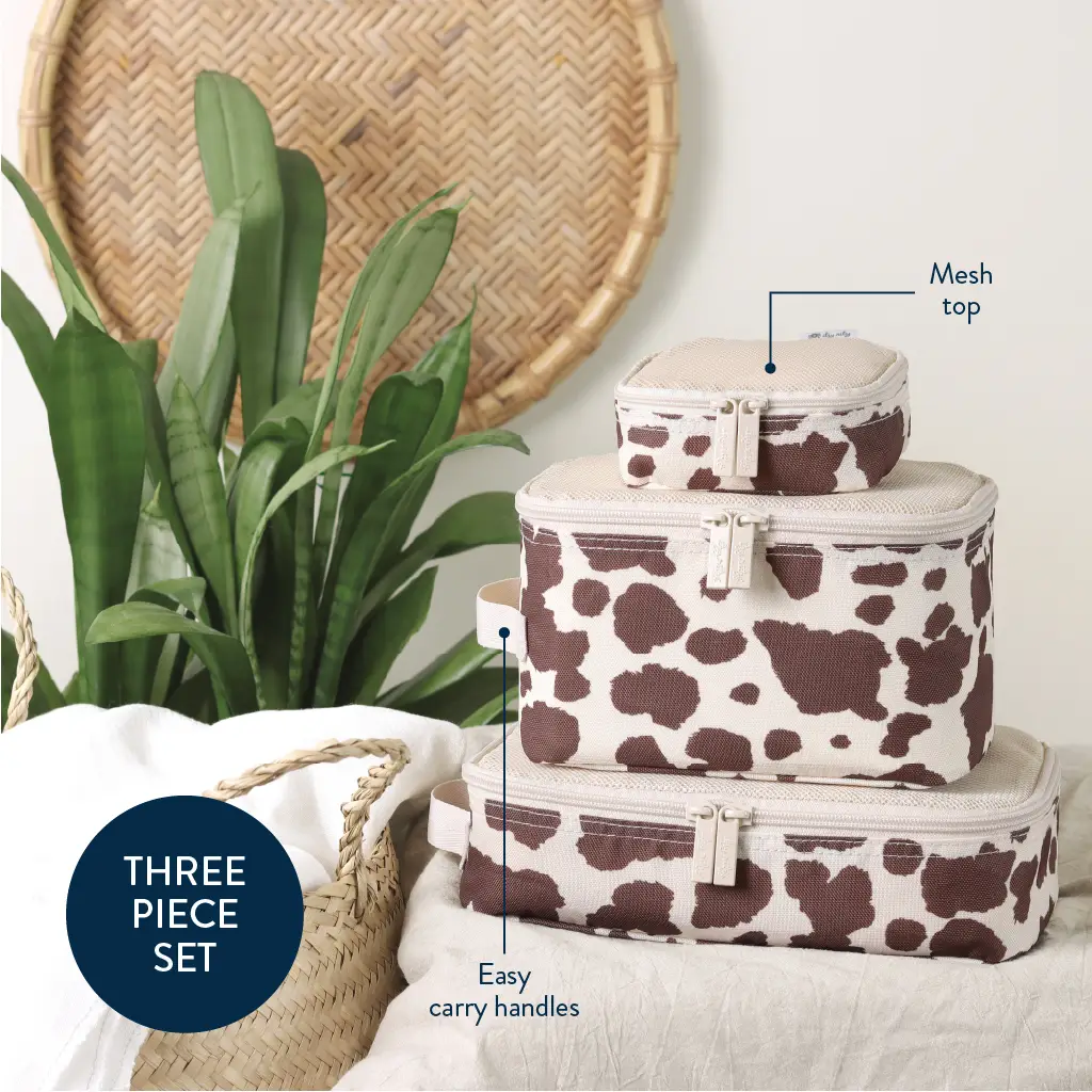 Cow Print Pack Like A Boss Packing Cubes