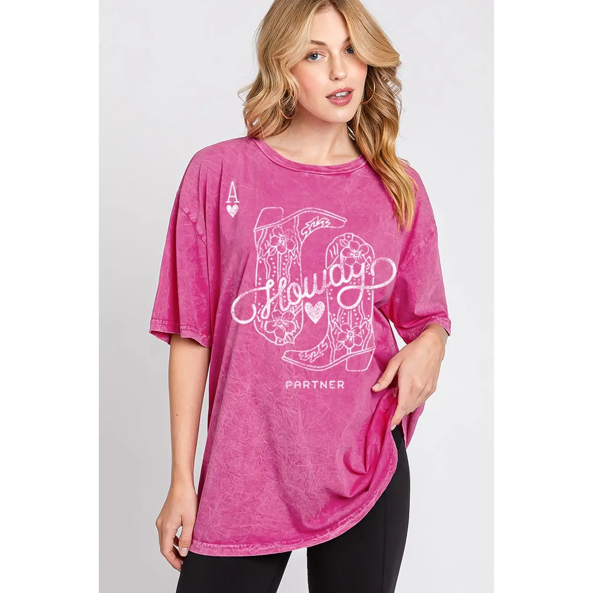 Howdy Partner Oversized Graphic Tee