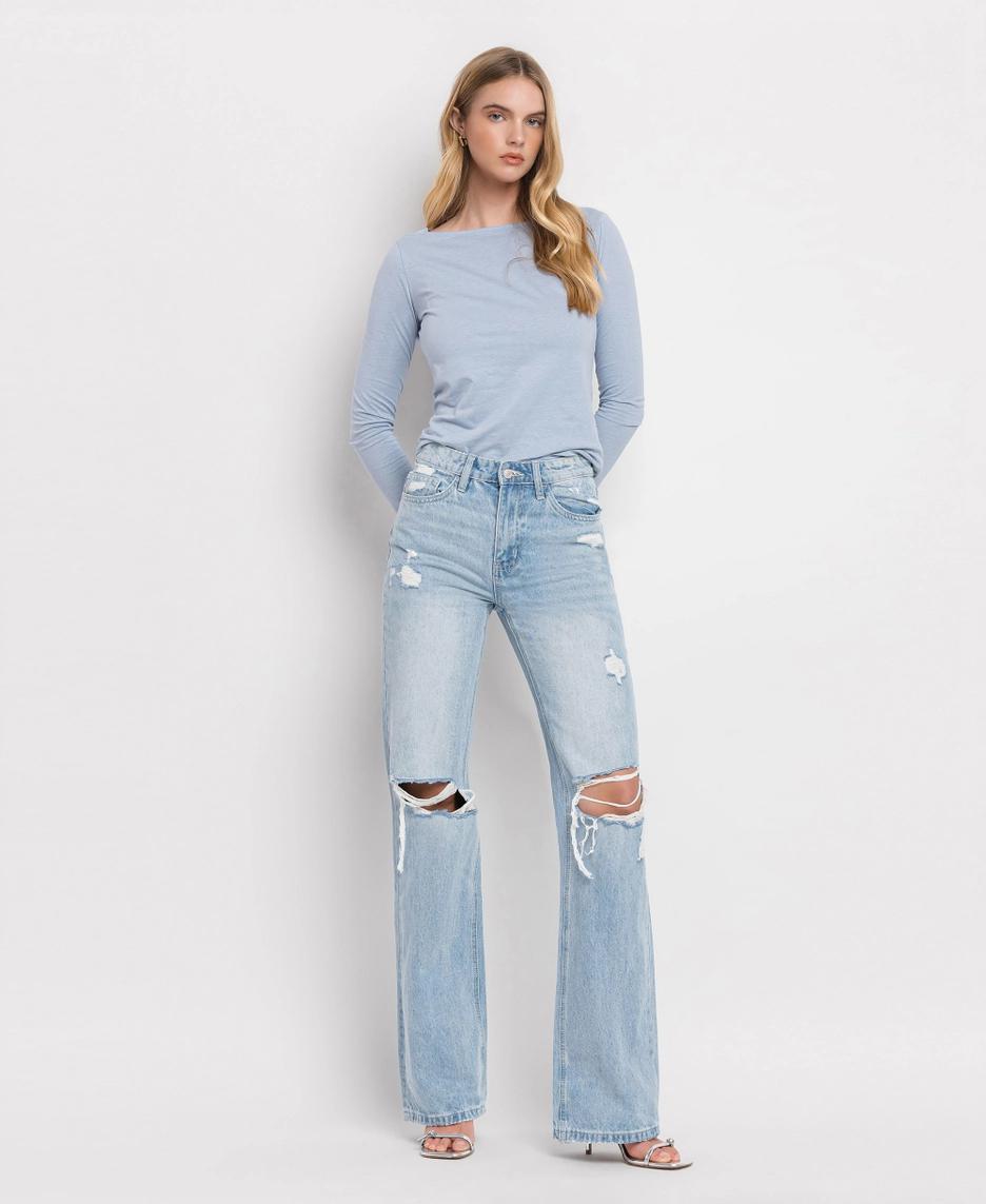 90's Vintage Super High Rise Flare Jeans | Sunny Plains